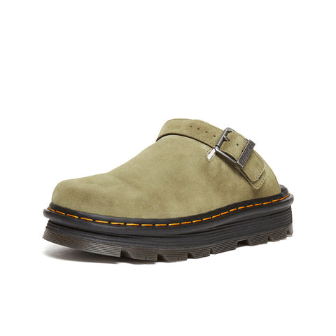Image of Fashion Thick-Sole Slide Sandals -Suede Slip-On Mules Women
