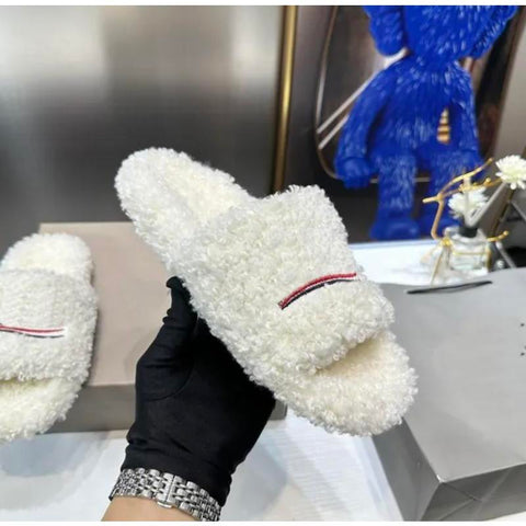 Image of Soft Fuzzy Slippers for Indoor & Outdoor