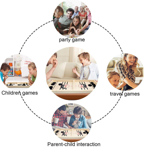 Image of Fast Sling Puck Game Table Desktop Battle Ice Hockey Game Winner Board Games Desktop Sport Board Game for Family Game Night Fun