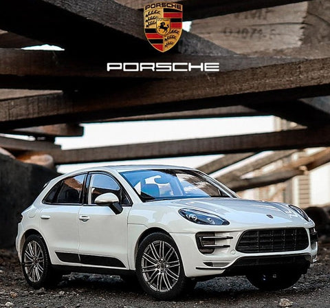 Image of 1:24 Porsche Macan White Car Alloy Car Model Simulation Car Decoration Collection Gift Toy Die Casting Model