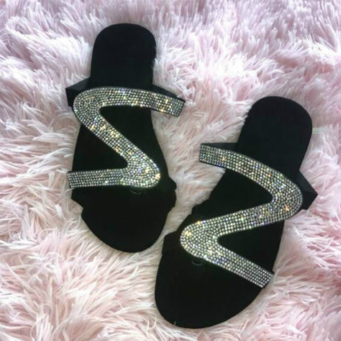 Image of 2021 Bling Bling Slides Women's Slippers for Summer Beach