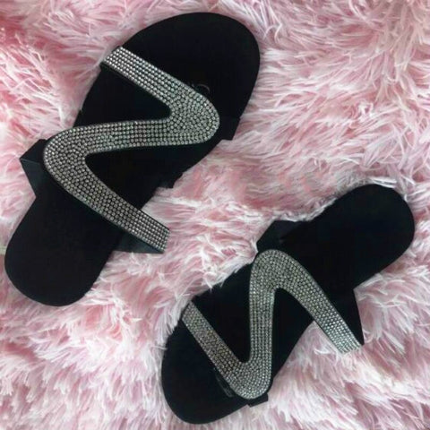 Image of 2021 Bling Bling Slides Women's Slippers for Summer Beach