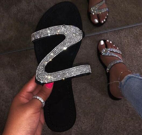 Image of 2021 Bling Bling Slides Women's Slippers for Summer Beach