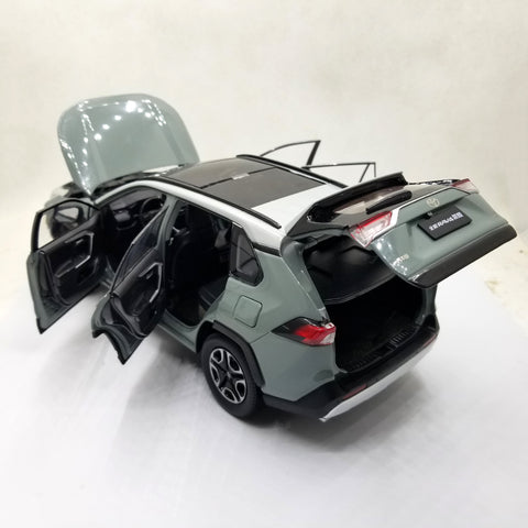 Image of 1:18 Diecast Model for Toyota RAV4 SUV Alloy Toy Car Miniature Collection Gifts
