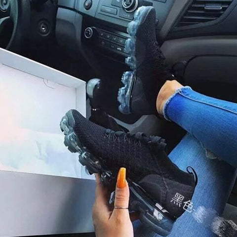 Image of 2021 Sneakers Women Casual Shoes Mesh Air-Cushion Flat Anti-Slip Outdoor Trainer Female Sport Running Shoes