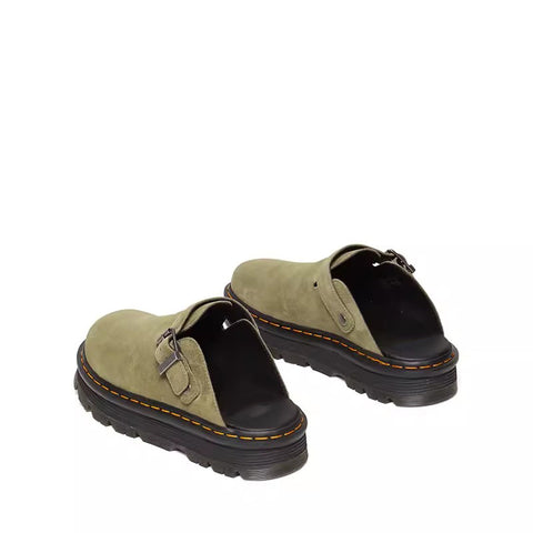 Image of Fashion Thick-Sole Slide Sandals -Suede Slip-On Mules Women
