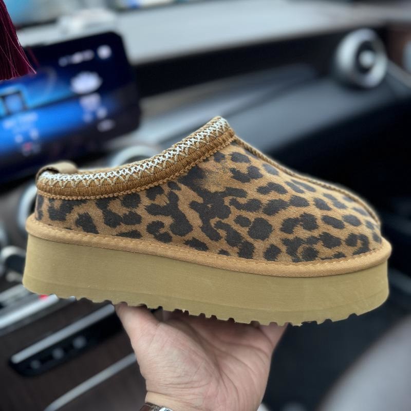 Slip-on Furry Womens Shoes Genuine Suede Platform Womens Slippers