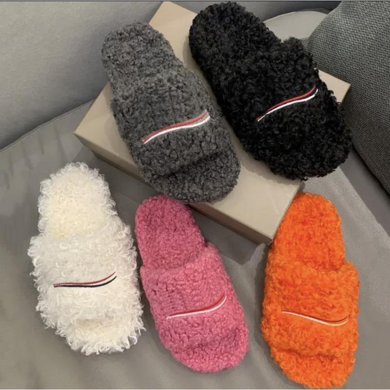Designer Women's Slides Soft Fuzzy Slippers for Indoor & Outdoor