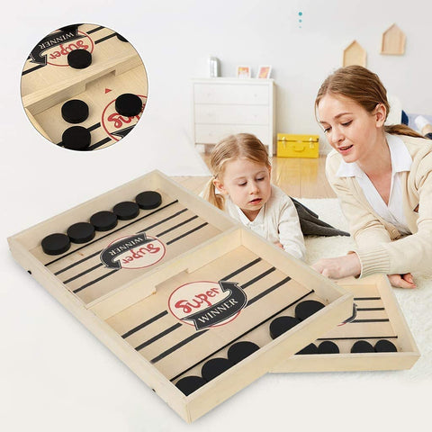 Image of Fast Sling Puck Game Table Desktop Battle Ice Hockey Game Winner Board Games Desktop Sport Board Game for Family Game Night Fun