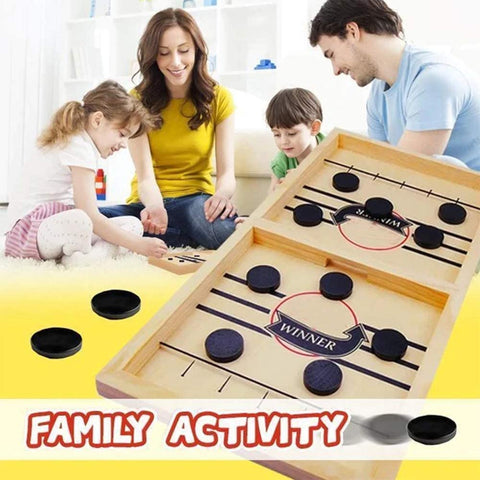 Image of Fast Sling Puck Game Table Desktop Battle Ice Hockey Game Winner Board Games Desktop Sport Board Game for Family Game Night Fun