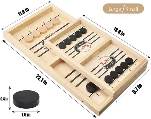 Image of Fast Sling Puck Game Table Desktop Battle Ice Hockey Game Winner Board Games Desktop Sport Board Game for Family Game Night Fun