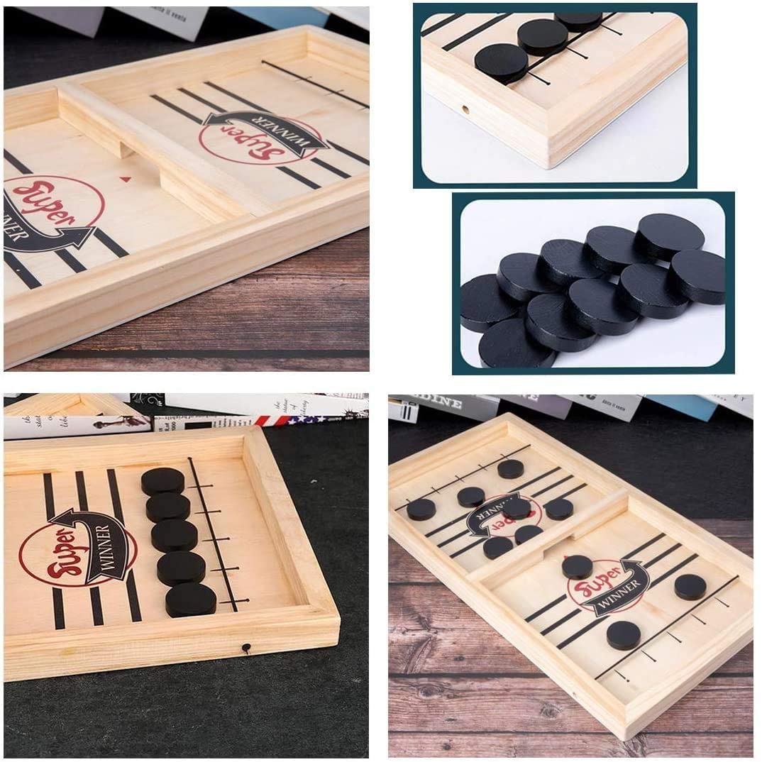 Fast Sling Puck Game Table Desktop Battle Ice Hockey Game Winner Board Games Desktop Sport Board Game for Family Game Night Fun