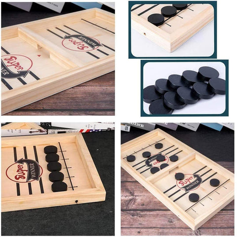 Image of Fast Sling Puck Game Table Desktop Battle Ice Hockey Game Winner Board Games Desktop Sport Board Game for Family Game Night Fun