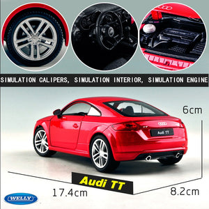 1:24 Audi TT Car Alloy Car Model Simulation Car Decoration Collection Die Casting Model