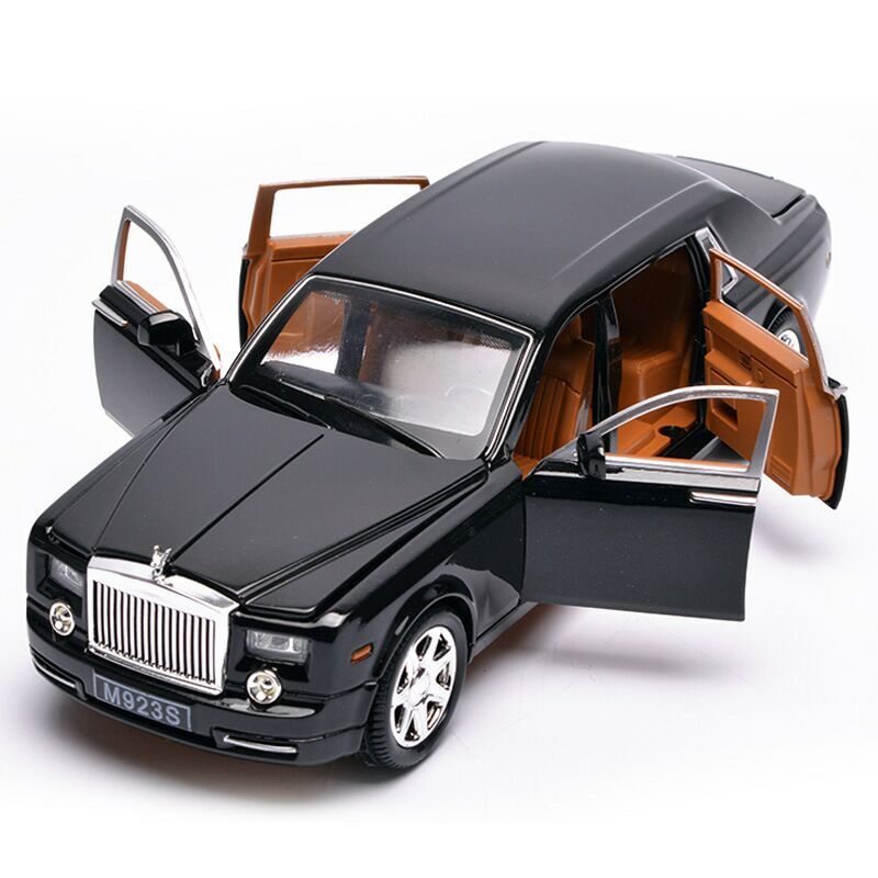 1/24 Scale Rolls Royce DieCasts Luxury Car Model Collection 6 Openable Doors (Red/Black)