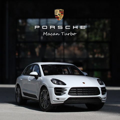 Image of 1:24 Porsche Macan White Car Alloy Car Model Simulation Car Decoration Collection Gift Toy Die Casting Model 