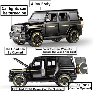 1:24 Mercedes-Benz Babs G65 Modified Off-road Vehicle SUV Simulation Sound And Light Car Model Collection Gift Pull-back Vehicle