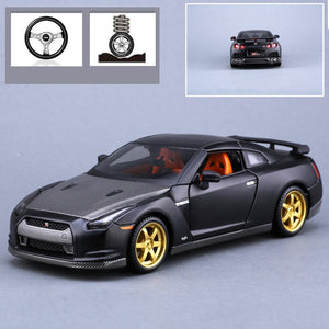 1:24 Nissan GTR Sports Car Convertible Alloy Car Model Simulation Car Decoration Collection