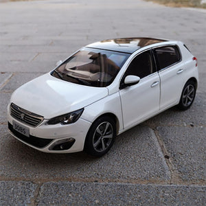 1:18 Dongfeng Logo Peugeot 308S Alloy Car Model 