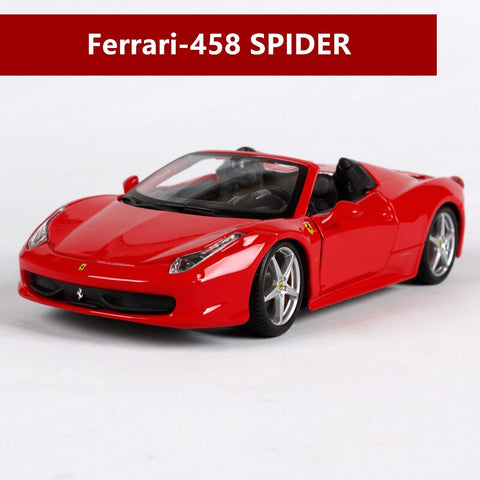 Image of 1:24 Ferrari 458 Car Model Die-casting Metal Model Gift Simulated Alloy Car Collection