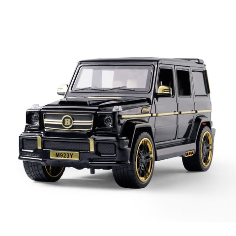 Image of 1:24 Mercedes-Benz Babs G65 Modified Off-road Vehicle SUV Simulation Sound And Light Car Model Collection Gift Pull-back Vehicle (Black)