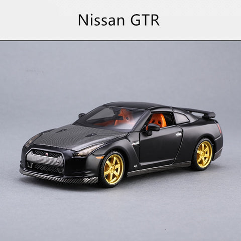 Image of 1:24 Nissan GTR Sports Car Convertible Alloy Car Model Simulation Car Decoration Collection