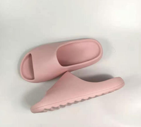 Image of 2021 Pink Home Women Heel Slippers Thick Bottom Serrated Sole Non Slip Bathroom Ladies Slides Indoor