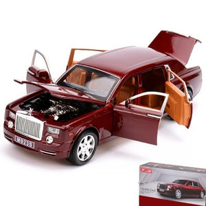 1/24 Scale Rolls Royce DieCasts Luxury Car Model Collection 6 Openable Doors (Red/Black)