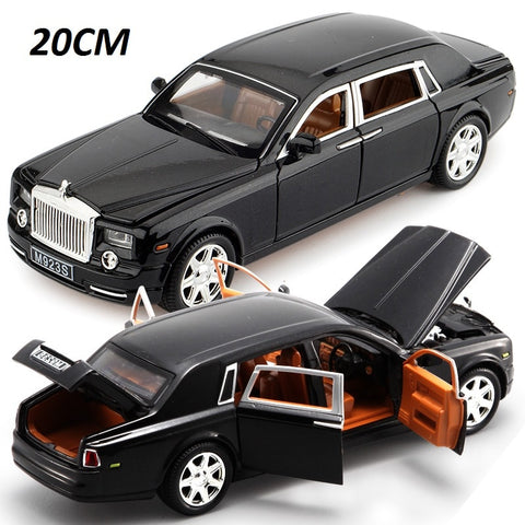 Image of 1/24 Scale Rolls Royce DieCasts Luxury Car Model Collection 6 Openable Doors (Red/Black)