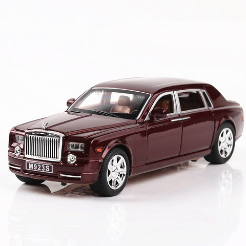 Image of 1/24 Scale Rolls Royce DieCasts Luxury Car Model Collection 6 Openable Doors (Red/Black)