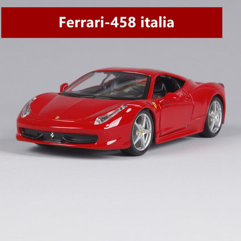 Image of 1:24 Ferrari 458 Car Model Die-casting Metal Model Gift Simulated Alloy Car Collection