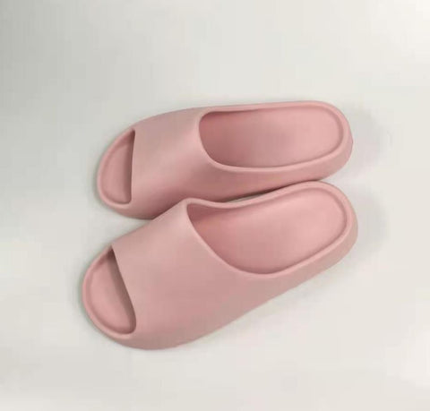 Image of 2021 Pink Home Women Heel Slippers Thick Bottom Serrated Sole Non Slip Bathroom Ladies Slides Indoor