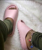 2021 Pink Home Women Heel Slippers Thick Bottom Serrated Sole Non Slip Bathroom Ladies Slides Indoor