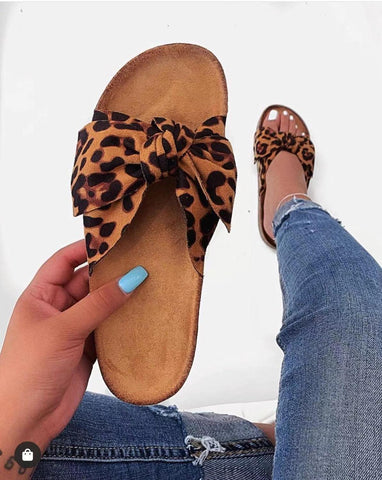 Image of 2021 Leopard Women Slipper Summer Open Toe Platform Slide Ladies Fashion