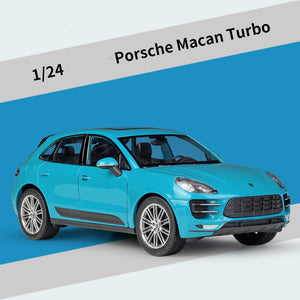 1:24 Porsche Macan Green Car Alloy Car Model Simulation Car Decoration Collection Gift Toy Die Casting Model