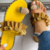 2021 Summer Beach Pineapple Flat Slippers Outside Slides Ladies Shoes String Bead
